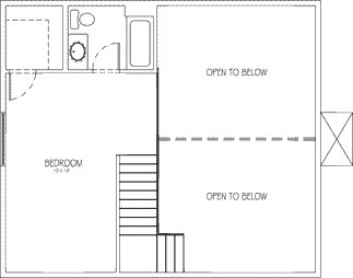 Moonlighter - cabin wtih loft for the White Mountains - floor plan