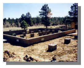 shell home with foundation - permiter foundation, concrete, rebar, sidewall construction, moisture, draft, heavy snow load roof system, insulation, decks and porches